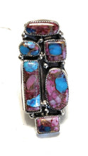 Load image into Gallery viewer, Navajo 6 stone Pink Dream Mojave &amp; Sterling Silver Ring Size 7