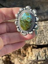 Load image into Gallery viewer, Navajo Sterling Silver Turquoise Statement Ring Size 6.5