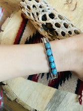 Load image into Gallery viewer, Navajo Sterling Silver &amp; Turquoise  Cuff Bracelet