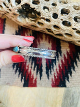 Load image into Gallery viewer, Navajo Sterling Silver &amp; Turquoise  Cuff Bracelet