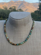Load image into Gallery viewer, Royston Turquoise &amp; Sterling Silver Beaded 14 Inch Necklace