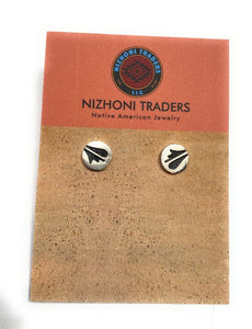 Hopi Overlaid Sterling Silver Stud Earrings