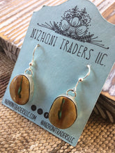Load image into Gallery viewer, Navajo Ribbon Turquoise &amp; Sterling Silver Dangles Signed
