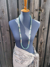 Load image into Gallery viewer, Navajo Sterling Silver Turquoise Handmade Beaded Necklace &amp; Earrings Set