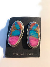 Load image into Gallery viewer, Navajo Pink Dream Mojave &amp; Sterling Silver Oval Studs