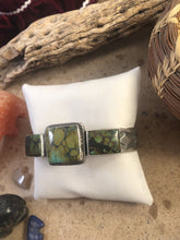 Load image into Gallery viewer, Nora Bill Tibetan Turquoise  Sterling Silver Navajo Cuff Bracelet Signed