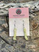 Load image into Gallery viewer, Navajo Sterling Silver Yellow Quartz Chip Dangle Earrings