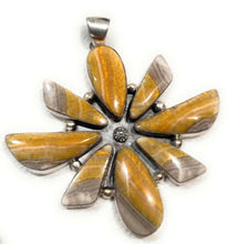 Load image into Gallery viewer, Navajo Sterling Silver Bumblebee Jasper Jumbo Cluster Pendant