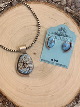 Load image into Gallery viewer, Navajo Golden Hills Turquoise &amp; Sterling Silver Pendant Set Signed