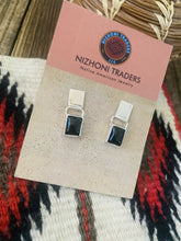 Load image into Gallery viewer, Navajo Sterling Silver And Black Onyx Stud Earrings
