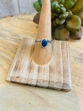 Load image into Gallery viewer, Navajo Sterling Silver &amp; Lapis Ring Size 6.75