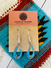 Load image into Gallery viewer, Sterling Liquid Silver &amp; Turquoise Beaded Dangle Earrings
