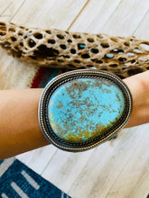 Load image into Gallery viewer, Jennifer Garcia Navajo Sterling Silver &amp; Royston Turquoise Cuff Bracelet