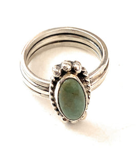 Navajo Royston Turquoise & Sterling Silver Ring Size 5.5