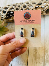 Load image into Gallery viewer, Navajo Multi Stone &amp; Sterling Silver Inlay Dangle Earrings Signed