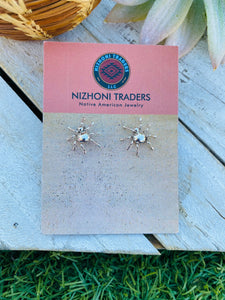 Navajo Sterling Silver Spider Stud Earrings