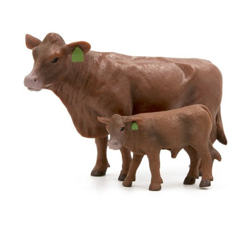 FARM TOY - Red Angus Cow-Calf Pair