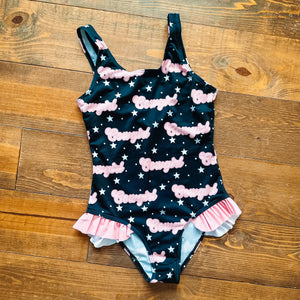 SALE Girls Swim Suit - Cowgirl Black & Pink