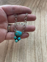 Load image into Gallery viewer, Handmade Sterling Silver and Turquoise Necklace Signed Nizhoni