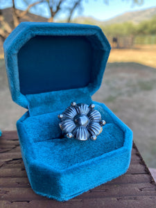 Navajo Sterling Silver Adjustable Flower Ring