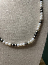 Load image into Gallery viewer, Handcrafted Sterling Silver and Freshwater Pearl Necklace 20”