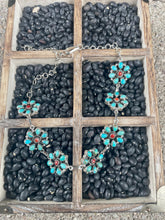 Load image into Gallery viewer, Hand Made Sterling Silver Turquoise &amp; Coral Choker Necklace Signed Nizhoni