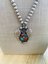 Load image into Gallery viewer, Vintage Navajo Turquoise, Coral &amp; Sterlingi Silver Beaded Necklace
