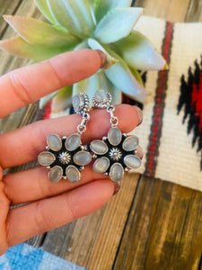 Handmade Agate And Sterling Silver Cluster Dangle Earrings