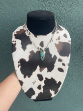 Load image into Gallery viewer, Handmade Sterling Silver and Turquoise Necklace Signed Nizhoni