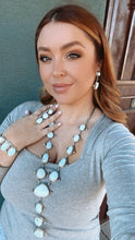Load image into Gallery viewer, Larry Kaye Navajo Dry Creek Turquoise Drop Necklace, Earrings, Ring, Bracelet Set