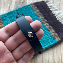 Load image into Gallery viewer, Handmade Black Leather Bracelet