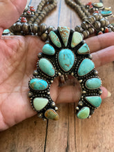 Load image into Gallery viewer, Shawn Cayatenito Royston Turquoise &amp; Coral Sterling squash Set Necklace