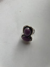 Load image into Gallery viewer, Handmade Sterling Silver &amp; Purple Mojave Ring Size 8 Signed Nizhoni