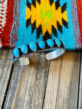 Load image into Gallery viewer, Navajo Turquoise &amp; Sterling Silver Cuff Bracelet
