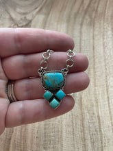Load image into Gallery viewer, Handmade Sterling Silver and Turquoise Necklace Signed Nizhoni