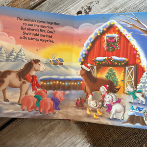 CHRISTMAS Book - Christmas On The Farm (A Holiday Padded Board Book)