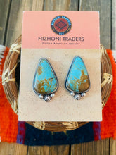 Load image into Gallery viewer, Navajo Sterling Silver &amp; Royston Turquoise Post Earrings