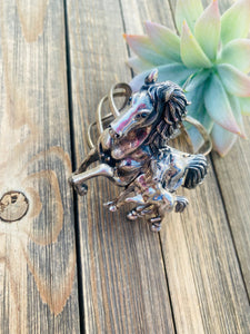 Handmade Sterling Silver Horse Cuff Bracelet