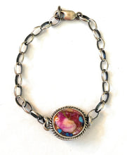 Load image into Gallery viewer, Navajo Pink Dream Mohave &amp; Sterling Silver Link  Bracelet