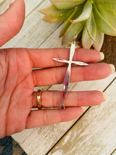 Load image into Gallery viewer, Zuni Multi Stone &amp; Sterling Silver Inlay Cross Pendant