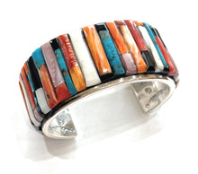 Load image into Gallery viewer, Navajo Sterling Silver &amp; Multi Stone Cuff Bracelet