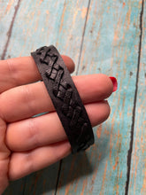 Load image into Gallery viewer, Handmade Black Leather Bracelet