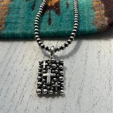Load image into Gallery viewer, Beautiful Navajo Sterling Silver Cross Pendant Signed A Douglas