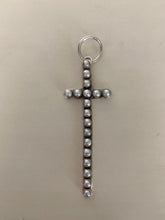 Load image into Gallery viewer, Handmade Sterling Silver &amp; Fresh Water Pearl 4 inch Cross