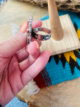 Load image into Gallery viewer, Handmade Sterling Silver, Coral &amp; Number 8 Turquoise Adjustable Ring