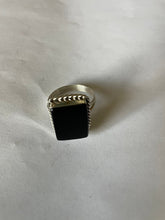 Load image into Gallery viewer, Navajo Sterling Silver Black Onyx Ring Signed Size 13
