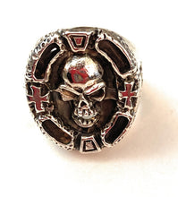 Load image into Gallery viewer, Handmade Sterling Silver Skull Ring Size 10