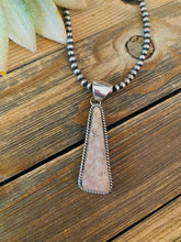 Load image into Gallery viewer, Navajo Sterling Silver &amp; Fossilized Coral Pendant
