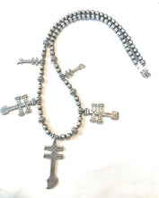 Load image into Gallery viewer, Navajo Sterling Silver Dragonfly Cross Necklace 24inches