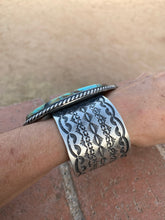 Load image into Gallery viewer, Jennifer Garcia Sterling Silver &amp; Royston Turquoise Cuff Bracelet